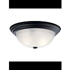 Kichler 8116BK 3-Lights Black 60W Flush Mount Ceiling Light
