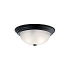 Kichler 8116BK 3-Lights Black 60W Flush Mount Ceiling Light