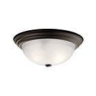 Kichler 8116OZ 3-Lights Olde Bronze 60W Flush Mount Ceiling Light