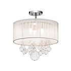 Kichler 83227 3-Lights Chrome 40W Semi-Flush Mount Ceiling Light