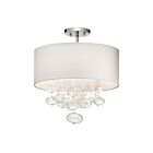 Kichler 83239 3-Lights Chrome 40W Semi-Flush Mount Ceiling Light