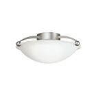 Kichler 8405NI 2-Lights Brushed Nickel 75W Semi-Flush Mount Ceiling Light