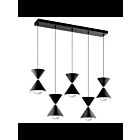 Kichler 84113 5-Lights Matte Black 55W LED Linear Chandelier