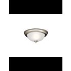 Kichler 8653NI 2-Lights Brushed Nickel 60W Flush Mount Ceiling Light
