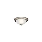 Kichler 8653NI 2-Lights Brushed Nickel 60W Flush Mount Ceiling Light