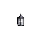 Kichler 9030BK 3-Lights Black 60W Outdoor Wall Light