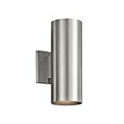 Kichler 9244BA 2-Lights Brushed Aluminum 65W Outdoor Wall Light