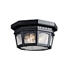 Kichler 9538BKT 3-Lights Textured Black 40W Outdoor Flush Mount