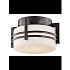 Kichler 9557AZ 1-Light Architectural Bronze 100W Outdoor Flush Mount