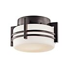 Kichler 9557AZ 1-Light Architectural Bronze 100W Outdoor Flush Mount