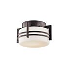 Kichler 9557AZ 1-Light Architectural Bronze 100W Outdoor Flush Mount