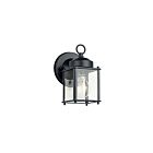 Kichler 9611BK 1-Light Black 60W Outdoor Wall Light