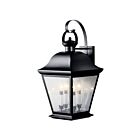 Kichler 9704BK 4-Lights Black 60W Outdoor Wall Light