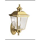 Kichler 9712PB 1-Light Polished Brass 100W Outdoor Wall Light
