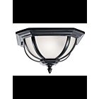 Kichler 9848BK 2-Lights Black 60W Outdoor Flush Mount