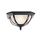 Kichler 9848BK 2-Lights Black 60W Outdoor Flush Mount