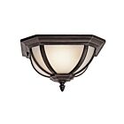 Kichler 9848RZ 2-Lights Rubbed Bronze 60W Outdoor Flush Mount