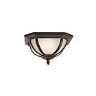 Kichler 9848RZ 2-Lights Rubbed Bronze 60W Outdoor Flush Mount