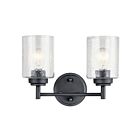 Kichler 45885BK 2-Lights Black 75W Vanity Light