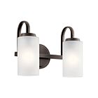 Kichler 55086OZ 2-Lights Olde Bronze 75W Vanity Light