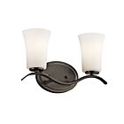 Kichler 45375OZ 2-Lights Olde Bronze 100W Vanity Light