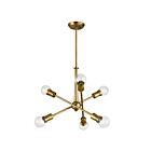 Kichler 43095NBR 6-Lights Natural Brass 100W 1-Tier Chandelier