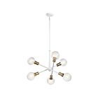 Kichler 43095WH 6-Lights White 100W 1-Tier Chandelier