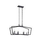 Kichler 43494BK 8-Lights Black 60W Linear Chandelier