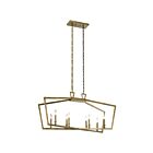 Kichler 43494NBR 8-Lights Natural Brass 60W Linear Chandelier
