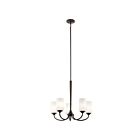 Kichler 43665OZL18 5-Lights Olde Bronze 10W LED 1-Tier Chandelier