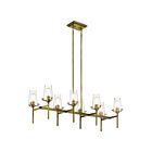 Kichler 43696NBR 8-Lights Natural Brass 100W Linear Chandelier