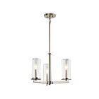 Kichler 43997NI 3-Lights Brushed Nickel 60W 1-Tier Chandelier