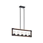 Kichler 44043AUB 5-Lights Auburn Stained 60W Linear Chandelier