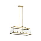 Kichler 52123BNB 5-Lights Brushed Natural Brass 75W Linear Chandelier