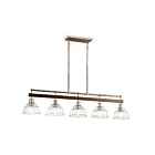 Kichler 52404PN 5-Lights Polished Nickel 75W Linear Chandelier