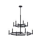 Kichler 52428BK 12-Lights Black 60W Round Chandelier