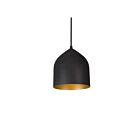 Kuzco Lighting 49108-BK-GD Helena 1-Light 60W Black and Gold Pendant