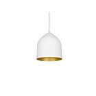 Kuzco Lighting 49108-WH-GD Helena 1-Light 60W White and Gold Pendant