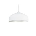 Kuzco Lighting 49117-WH-SV Helena 1-Light 60W White and Silver Pendant