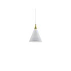 Kuzco Lighting 492710-WH-GD Dorothy 1-Light 60W White and Gold Pendant