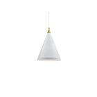 Kuzco Lighting 492716-WH-GD Dorothy 1-Light 60W White and Gold Pendant