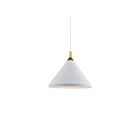 Kuzco Lighting 492814-WH-GD Dorothy 1-Light 60W White and Gold Pendant