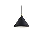 Kuzco Lighting 492824-BK-GD Dorothy 1-Light 60W Black and Gold Pendant