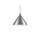 Kuzco Lighting 492824-BN-BK Dorothy 1-Light 60W Brushed Nickel and Black Pendant
