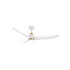Kuzco Lighting CF72952-BG-WH-5CCT Hugo 53W 52" Brushed Gold and White LED Ceiling Fan CCT Selectable