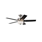 Kuzco Lighting CF78752-BN-LKW Erikson 83W 52" Brushed Nickel LED Ceiling Fan 3000K