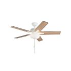 Kuzco Lighting CF78752-WH-LKP Erikson 83W 52" White LED Ceiling Fan 3000K