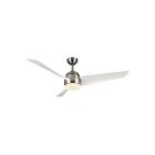 Kuzco Lighting CF91954-BN-WH Thalia 83W 54" Brushed Nickel and Matte White LED Ceiling Fan 3000K
