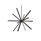 Kuzco Lighting CH14348-BK-UNV-010 Sirius 48W Black LED Chandelier
