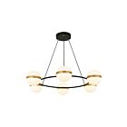 Kuzco Lighting CH302006MBBG Tagliato 60W Matte Black and Brushed Gold LED Chandelier
